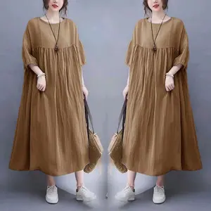 Midi Dress Cantik Chibi Daster Rayon Premium Jumbo Katun Nyaman Tebal - Wanita - Piyama, Tidur, Dewasa, Kancing, Busui, Bumil, Panjang Menyusui