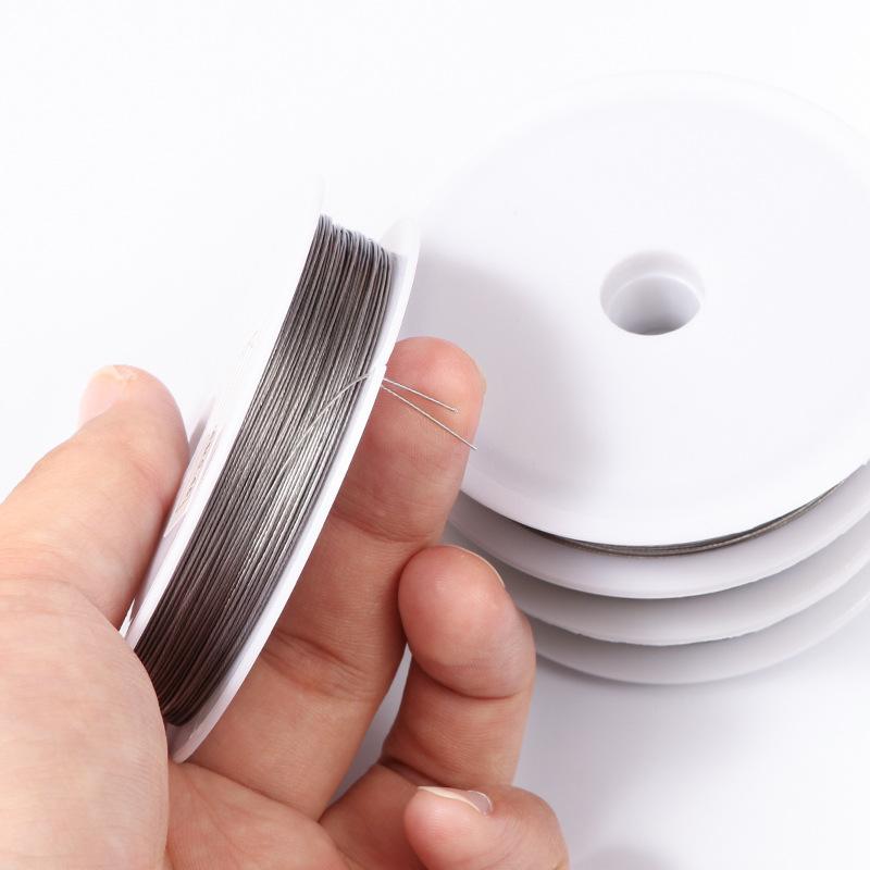 Cuộn Dây Thép Không Gỉ Xỏ Hạt Cườm 0.3mm*35m Phụ Kiện Xỏ Hạt Làm Vòng Tay Thủ Công Handmade DIY