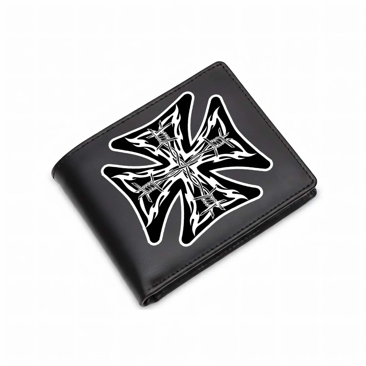 Dompet Pria Kulit PU Berkualitas Tinggi dompet cowok leather Dompet Remaja Dompet Lipat Dengan 4 Slot Kartu 1 Slot Photo 2 Ruang Uang Kertas Desain Fashionable Motif SKENA 1 wallet