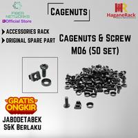 Gambar HaganeRack 50 set M06 Cagenut Screws Rak Server - Mur Baut Rak Server dari Fiber Networks Kota Administrasi Jakarta Barat 1 Tokopedia