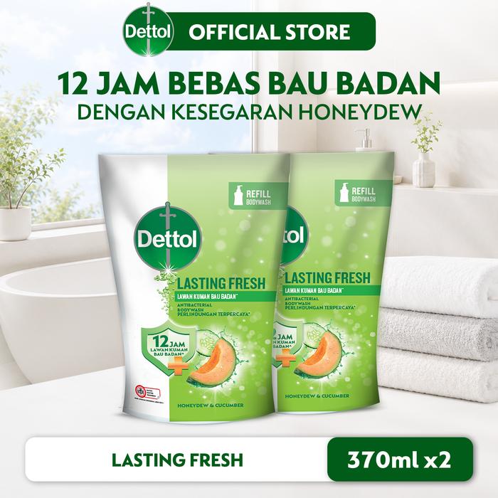Gambar Dettol Sabun Mandi Cair Lasting Fresh Anti Bakteri 370gr (2 Pcs) Refill - Body Wash Antibacterial dari Dettol Indonesia Store Kota Administrasi Jakarta Timur Tokopedia