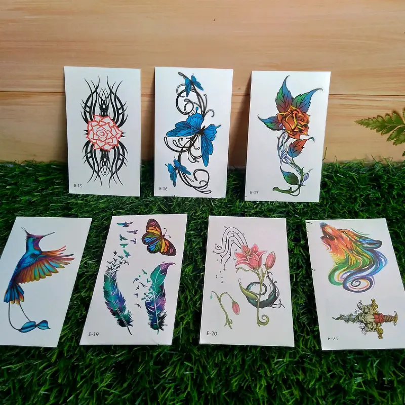 Tato temporer kode P aestetik keren terbaru cantik tahan air 3