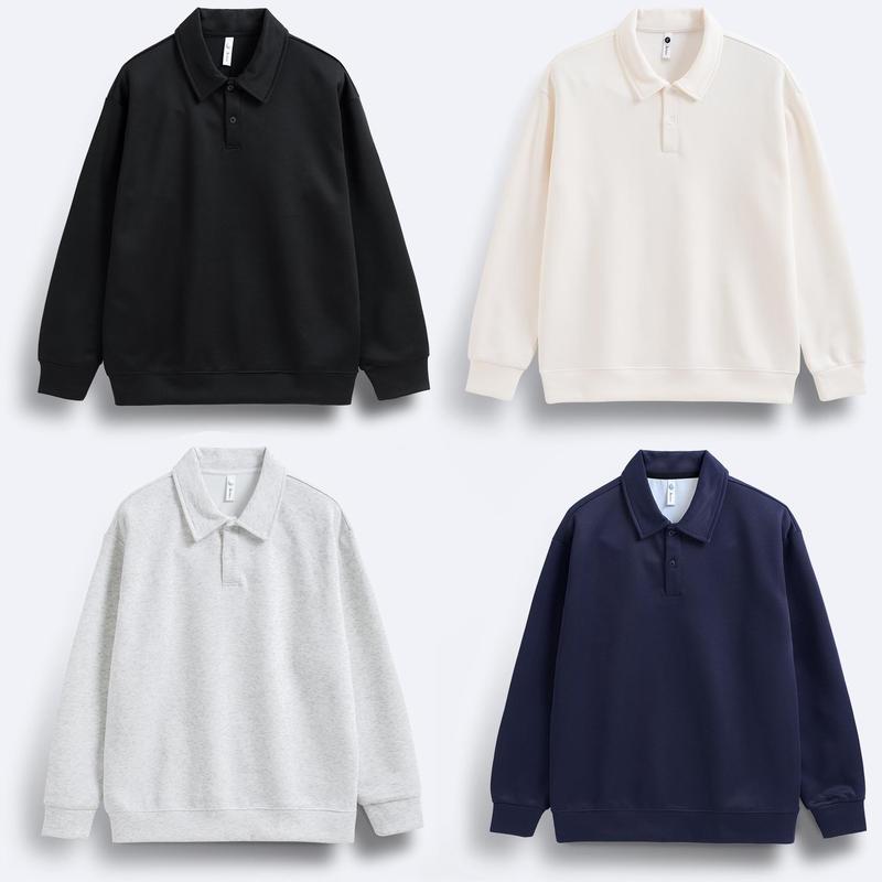  Combo 2 Áo Nỉ Sweater Polo Nam AN.L.3.7863 Form Fitted Menswear Dài Tay Tre 