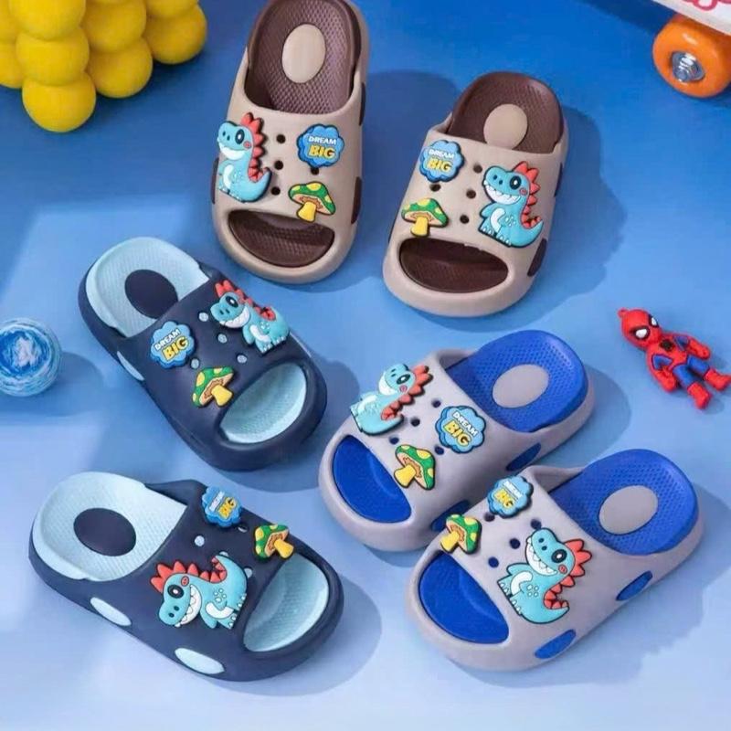  Dép bánh mì dép trẻ em hình khủng long siêu dễ thương cho bé trai bé gái mẫu mới đế mềm 