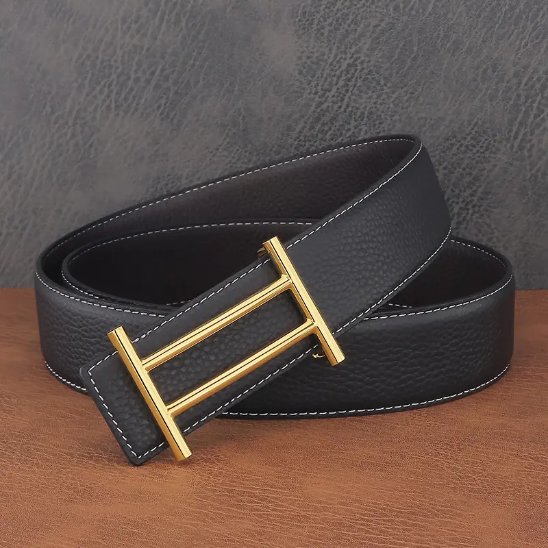 Thắt lưng Thiết Kế, Khóa trượt Đồng chất lượng cao, dành cho nam giới, da Full Grain, rộng 3,8cm, thương hiệu sang trọng, Dây Đeo Thắt Lưng, Dây Thắt Lưng