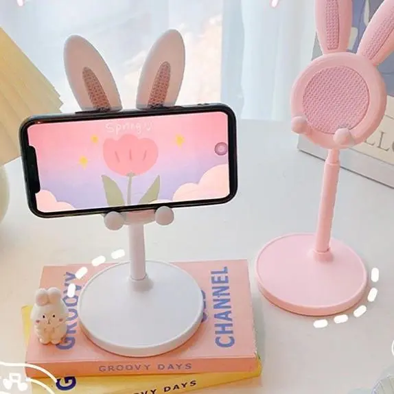 Stand Holder Phone Lucu Rabbit / Folding Dekstop Portable Ponsel