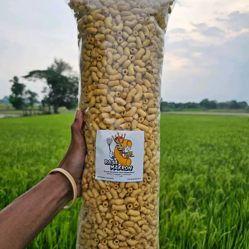 1 BAL MAKARONI KRES BANTAT RASA JAGUNG BAKAR KEMASAN 1 Kg Asin Kuning Makaroni Snack   Makanan Food Cemilan 1
