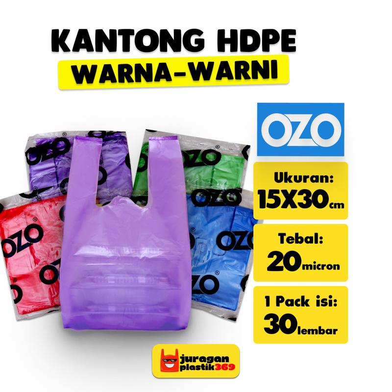 Kantong Plastik Kresek Warna-Warni Tebal UK 15x30 HDPE Shop