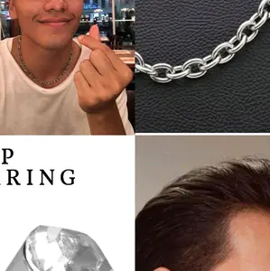 paket rantai hiphop + anting berlian magnet jefri nichol