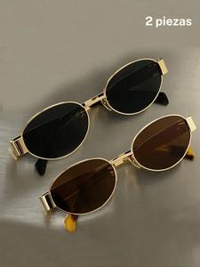 Lentes de sol ovalados unisex, lentes ovalados casuales y modernos para uso diario, accesorios de moda para actividades al aire libre