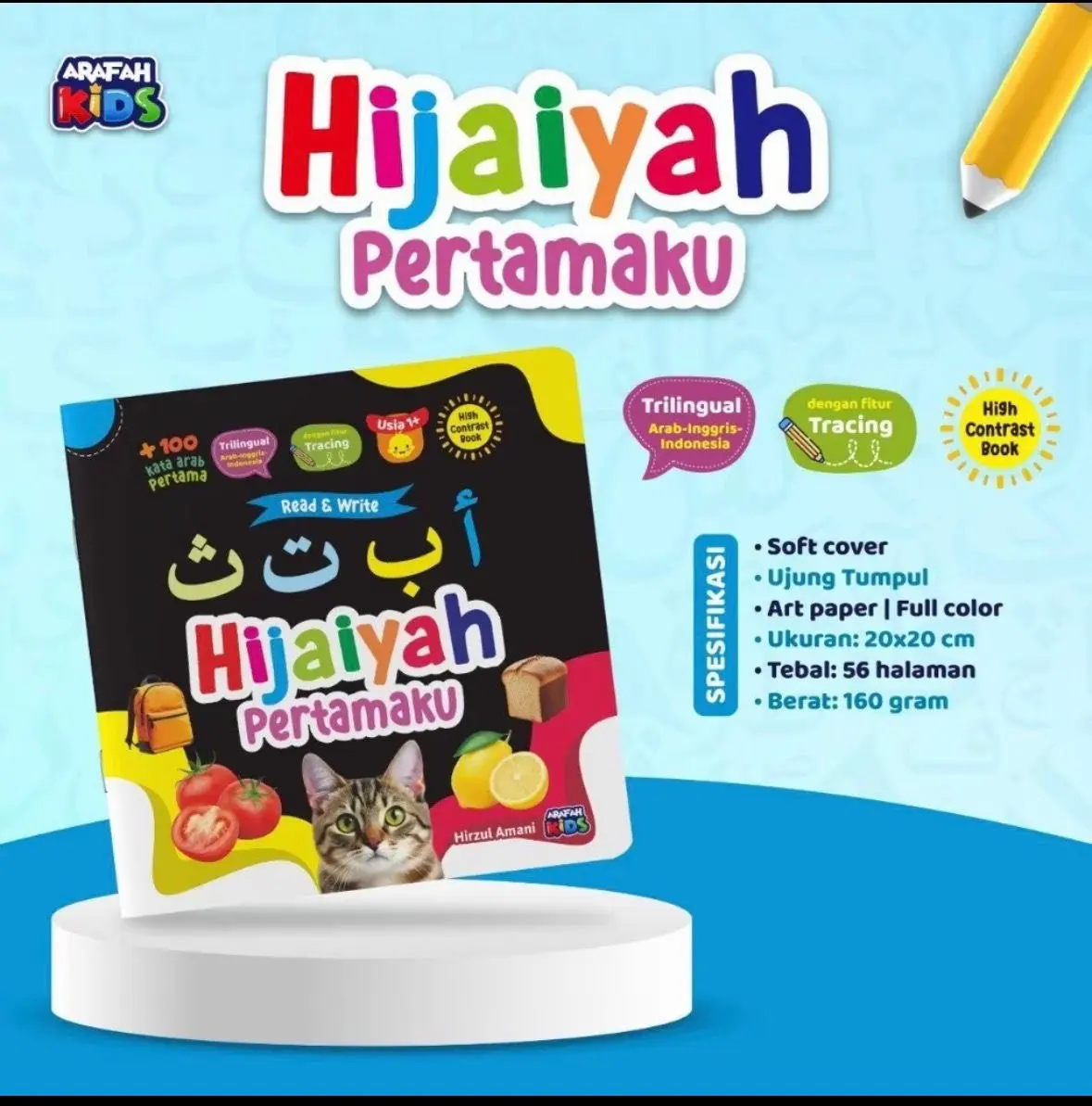 READ & WRITE HIJAIYAH PERTAMAKU HIGH CONTRAST - BUKU HITAM PUTIH - BUKU BAYI - KADO LAHIRAN