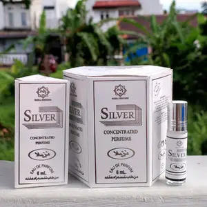 1 BOX ISI 6 PARFUM ARAB SILVER NON ALKOHOL BEST SELLER ORIGINAL NAZILA PERFUME ROLL ON 6 ML UNISEKS LAKI LAKI PEREMPUAN Wangi