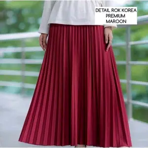 ROK PLISKET PREMIUM AURA••rok lipatan besar•rok dewasa•• Bawahan Wanita Panjang