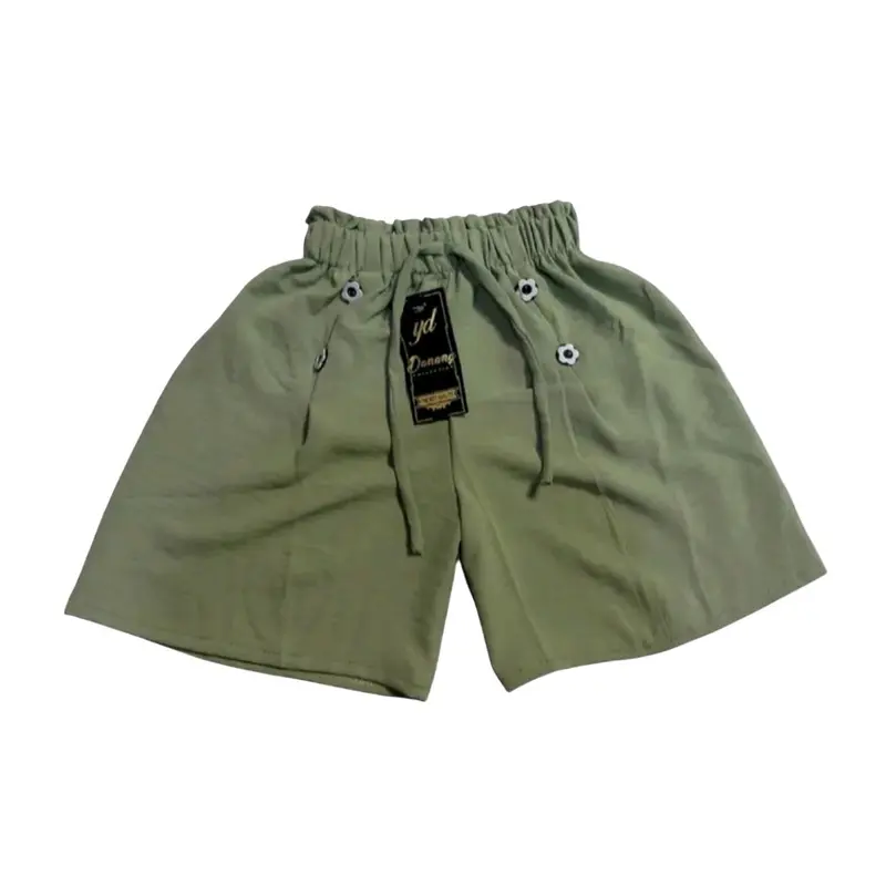 Bawahan Dapet 6 Pcs Celana Hotpants Crinkle Termurah Anak Perempuan - Fashion Hotpants Kancing Anak Usia 2-11 tahun 5