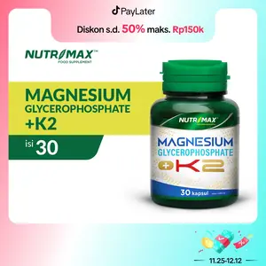 Nutrimax Vitamin Magnesium Glycerophosphate + K2 Mengandung Givomag Calcium Vitamin K2 Water Soluble