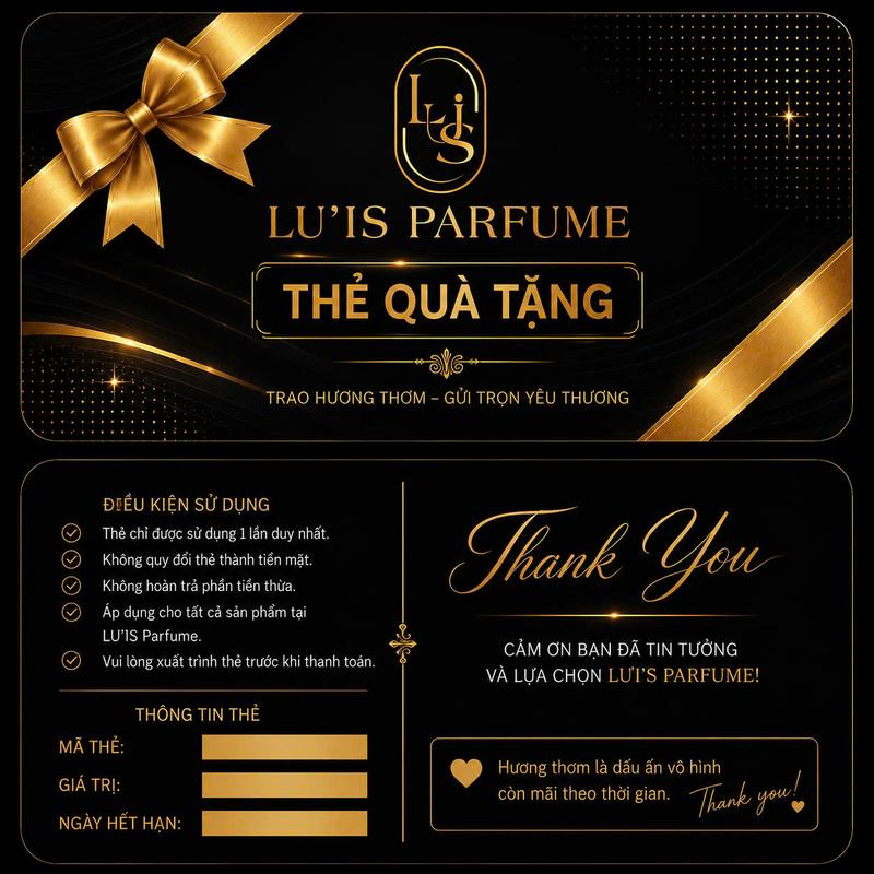 [ Chính Sách Lỗi 1-1 độc quyền Tiktokshop ] Nước Hoa Lu'is Parfume Kích hoạt khi đơn giao thành công trên tiktok shop