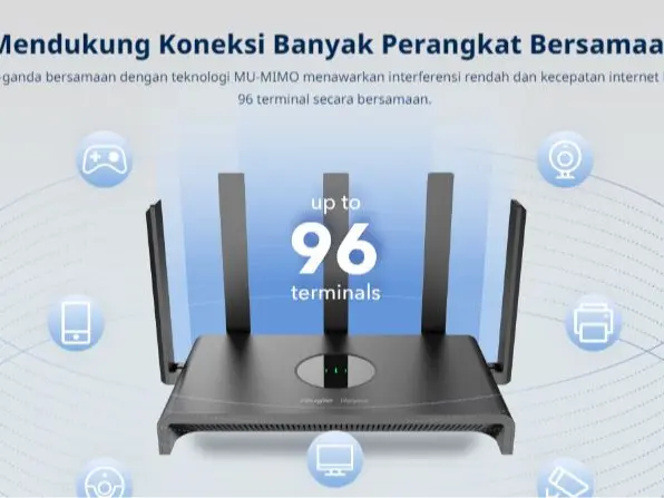 Ruijie RG EW1300G dual band Wireless AC 1200Mbps Gigabit Router 5 Antena eksternal 4