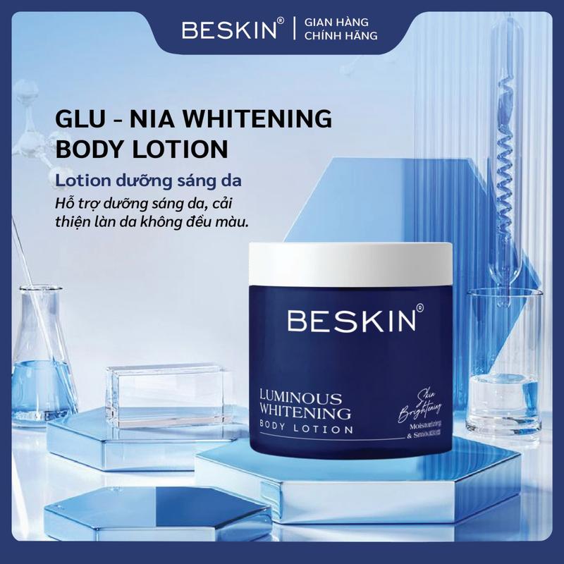 BE-01 KEM BODY LOTION DƯỠNG SÁNG DA HƯƠNG NƯỚC HOA CAO CẤP "GLU - NIA WHITENING BODY LOTION" - Trọng Lượng: 200g - Thương Hiệu: Beskin - Nữ Women