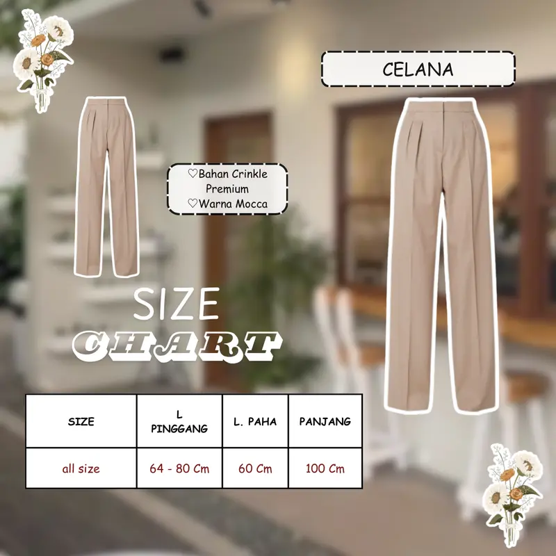 Outfit Set Wanita Korean Style 3in1 Blouse Hitam Set Rok Mokka SET AG133 Baju Celana Crinkle Setelan Atasan Casual Katun Kerja Remaja Simple 4