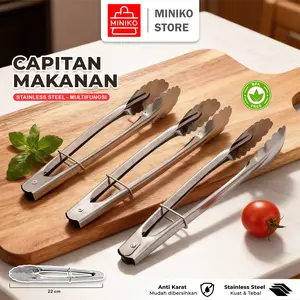 Capitan Roti Serbaguna Alat Makan Dapur Anti Karat Stainless Steel Multifungsi 22 cm Kuat & Tebal