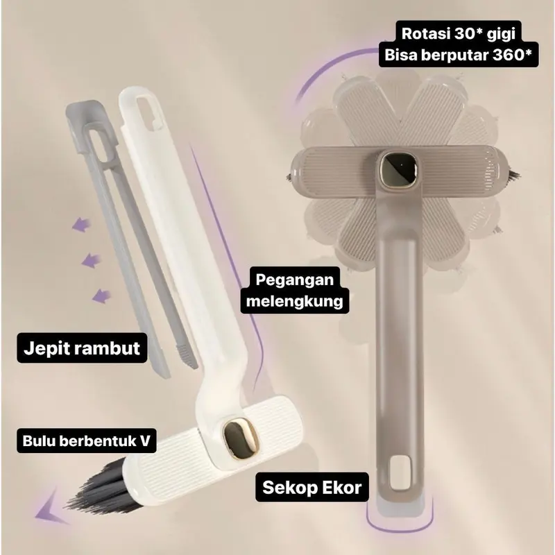 Sikat Toilet 3in1 Pembersih Westafel Dapur Kamar Mandi Bisa Berputar 360 Derajat Sikat Pembersih Dapur Jendela Toilet Serbaguna 1