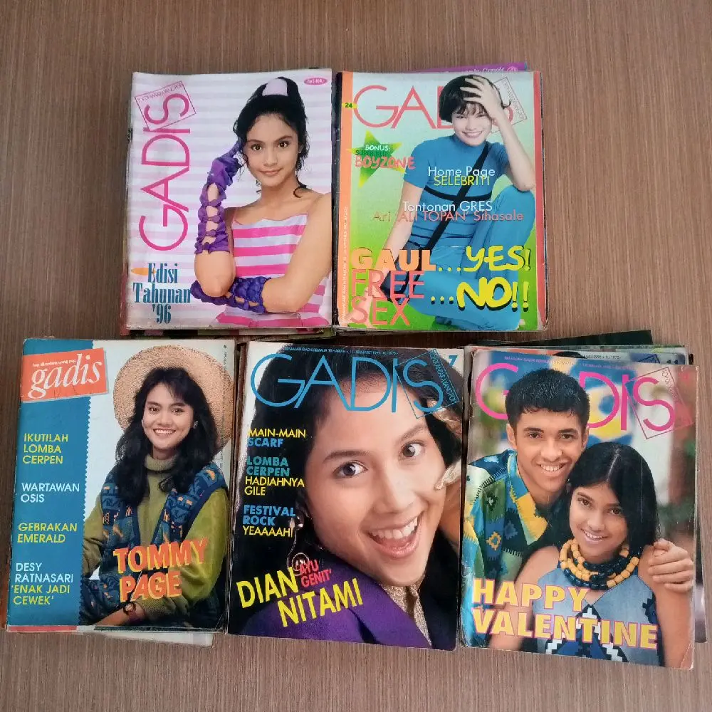 Majalah gadis 1990 1991 1992 1994 1994 1997 1999 2000 2001 majalah jadul majalah lawas gadis sampul majalah vintage