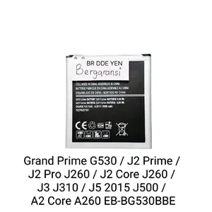 BATERAI UNTUK SAMSUNG J2 PRIME . GRAND PRIME G530 . J3 2015 J300 . J3 2016 J310 .  J5 J500 . J2PRO  J2Core . A2 CORE PRO EB-BG530BBE BATRE BATEREI BATREI BATTERY BATRAI BATRAY  BATERE G530H