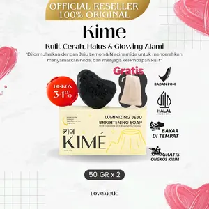 KIME Sabun Brightening Jeju – Cerahkan & Haluskan Kulit | Lemon & Niacinamide | 50gr x 2 | BPOM