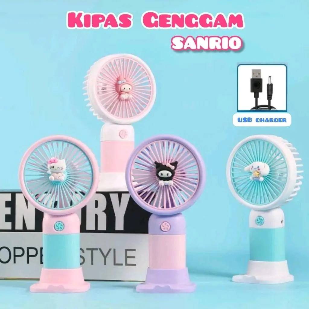 Kipas Angin Genggam Sanrio / Kipas Mini Bunga / Kipas Angin Lucu Karakter Sanrio
