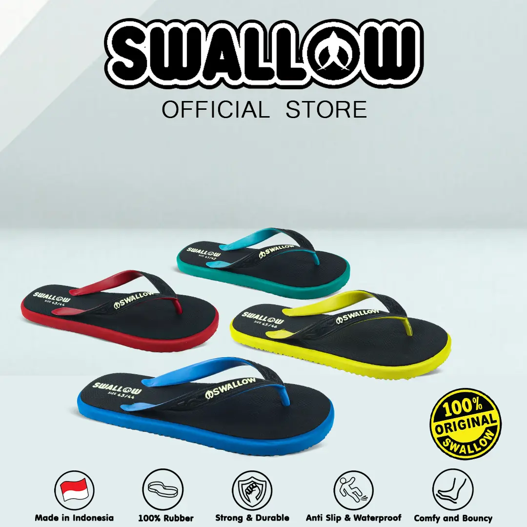 Swallow Sandal Jepit Onyx GR - Sendal Karet Wanita Pria Anti Selip