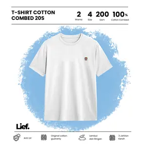 Lief - Spider-Man Kaos Unisex Regular Putih & Hitam Cotton Combed 20s