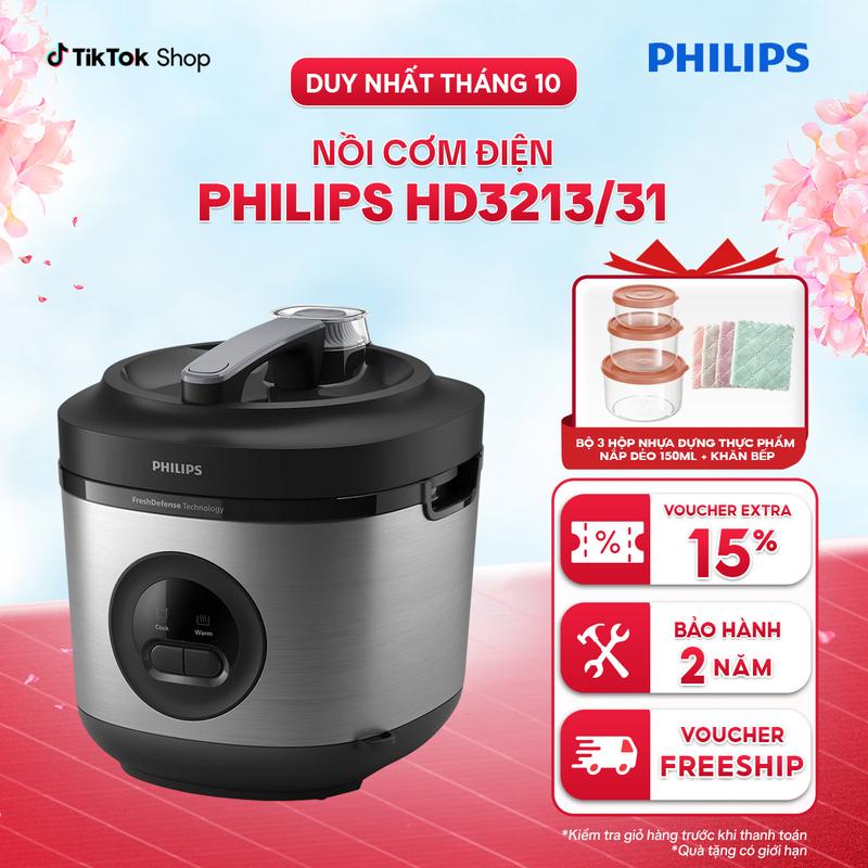 [SIÊU SALE] Nồi Cơm Điện Philips HD3213/31 1.8 lít | 5 lớp| nhiệt 3D - Hàng Chính Hãng nồi  cơm Cooker Nấu Cơm nồi  cơm