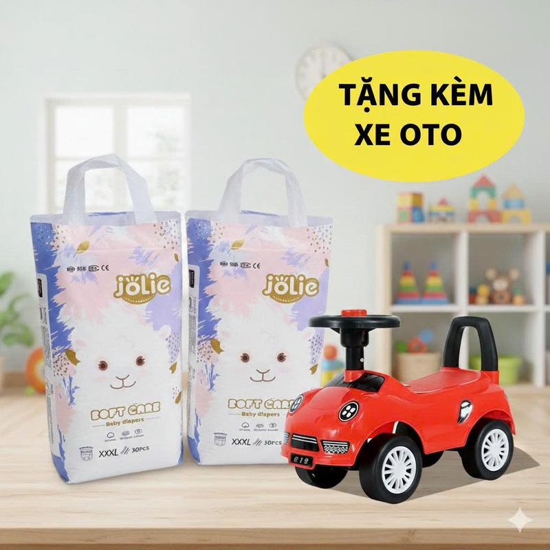 VD Combo 2 bịch + Tặng o to to 100c Bỉm Jolie Xuất Anh mềm mỏng thấm hút tốt,đủ size từ sơ sinh tới 4xl