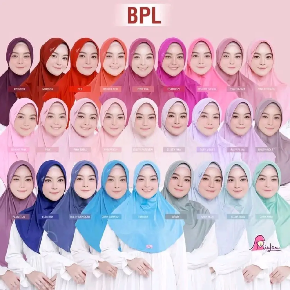 Jilbab BPL Miulan,jilbab instan,jilbab bergo tali serut. Kerudung Wanita Muslim Dewasa Nyaman Panjang Santai