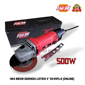 IWA Mesin Gurinda Listrik Angel Grinder SH-05PL-E 100mm 500W Power Output Original Berkualitas Tinggi MT91