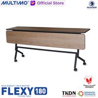 Gambar Meja Training Meja Banquet Meja Lipat Meja IBM Roda - Seahorse FLEXY 180x45 Multiplek HPL - HPL Cokelat Tua dari Multimo Furniture Kab. Sidoarjo 1 Tokopedia