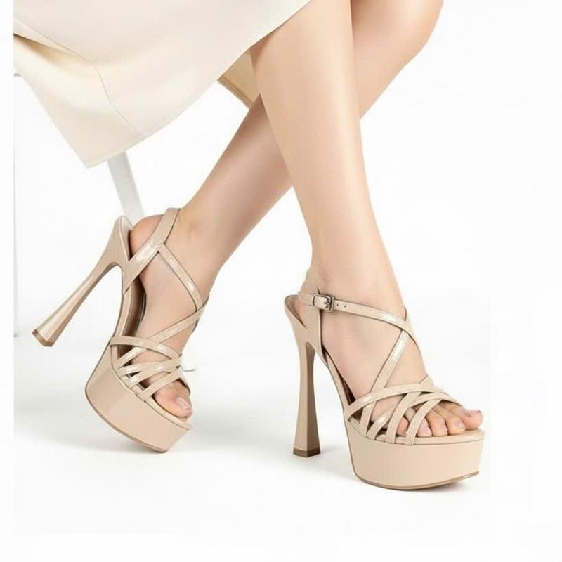 giày hoa hậu 15cm ,giày nữ giày cao gót đế đúp sandals thời trang,catwalk DéP Shoes Jean