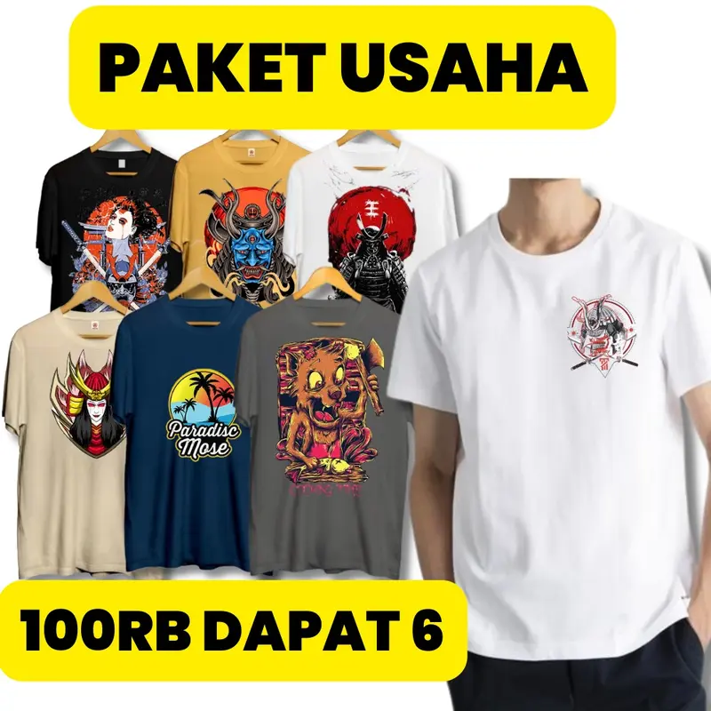 Paket 100rb dapat 6 pcs/ Kaos Distro New /kaos pria Wanita Terbaru 3