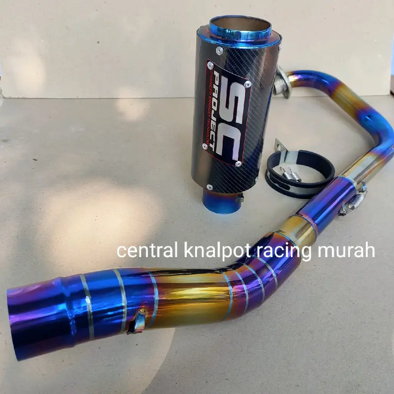 Knalpot SC Project Bluemoon R15 V3 CBR 150r New GSX-R CB 150r New Sonic Satria Fu Byson R15 V2 Xabre MT15 CBR150r Old/ Lokal Verza Tiger MX King MX 135 Megapro Motorcycle 1