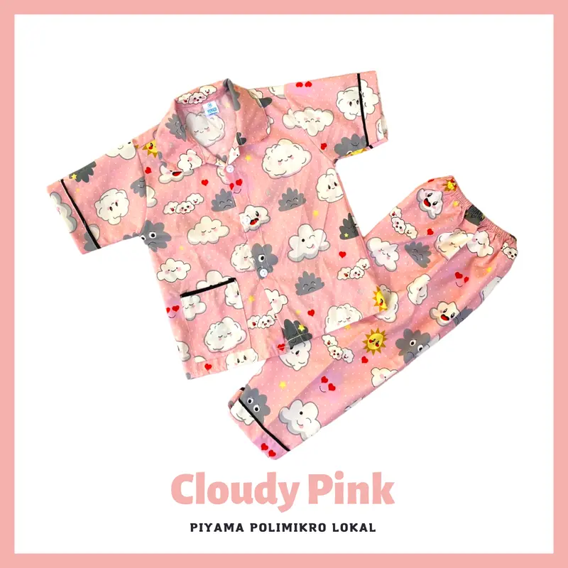 GM - (HEMAT Beli 2 Gratis 1) Piyama karakter anak usia 0bulan-4tahun kirim random anak cewek anak cowok Tidur Lengan pendek Perempuan 4