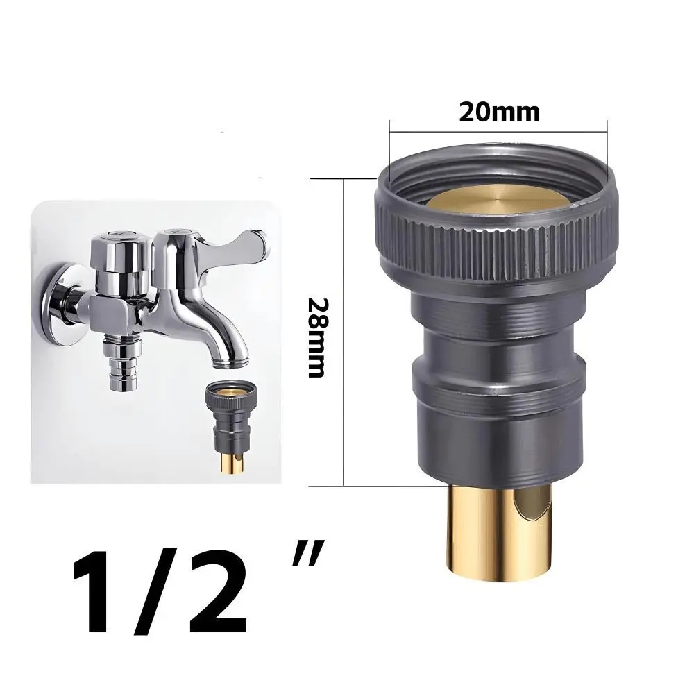 Inti Konektor Selang Mesin Cuci Stainless Steel Connector Keran Air Taman Otomatis Anti Copot Anti Rembes