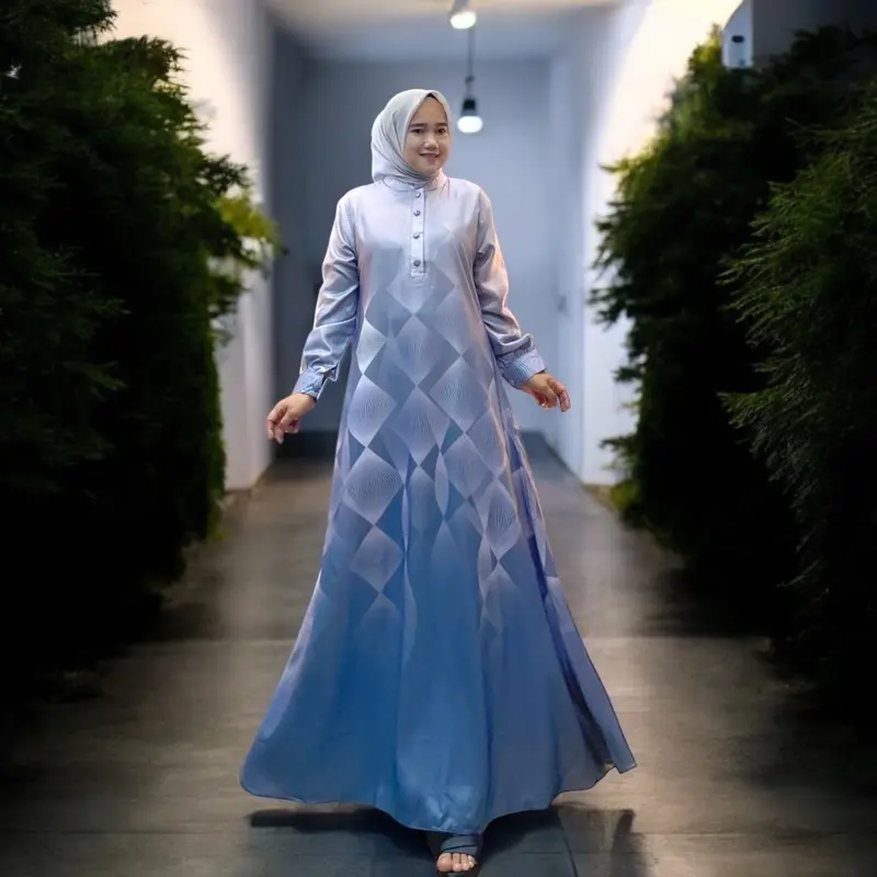 Gamis couple Aliyah (G 14) lemon silk busuy frendly Baju Muslim Pasangan Lebaran Mewah 3