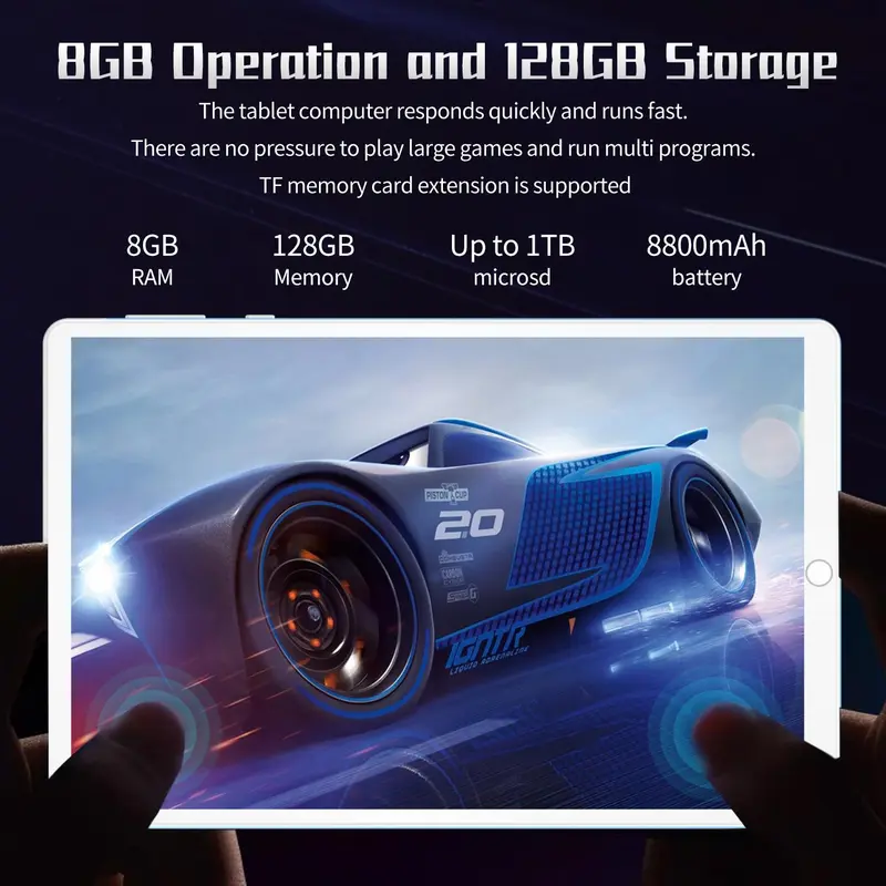 Tablet PC Baru S16 12GB + 512GB Android 8 Inci Layar Full Screen Layar Besar Wifi 3G/4G/5G Dual SIM Tablet Untuk Anak Belajar TAB Gaming Indonesia 3