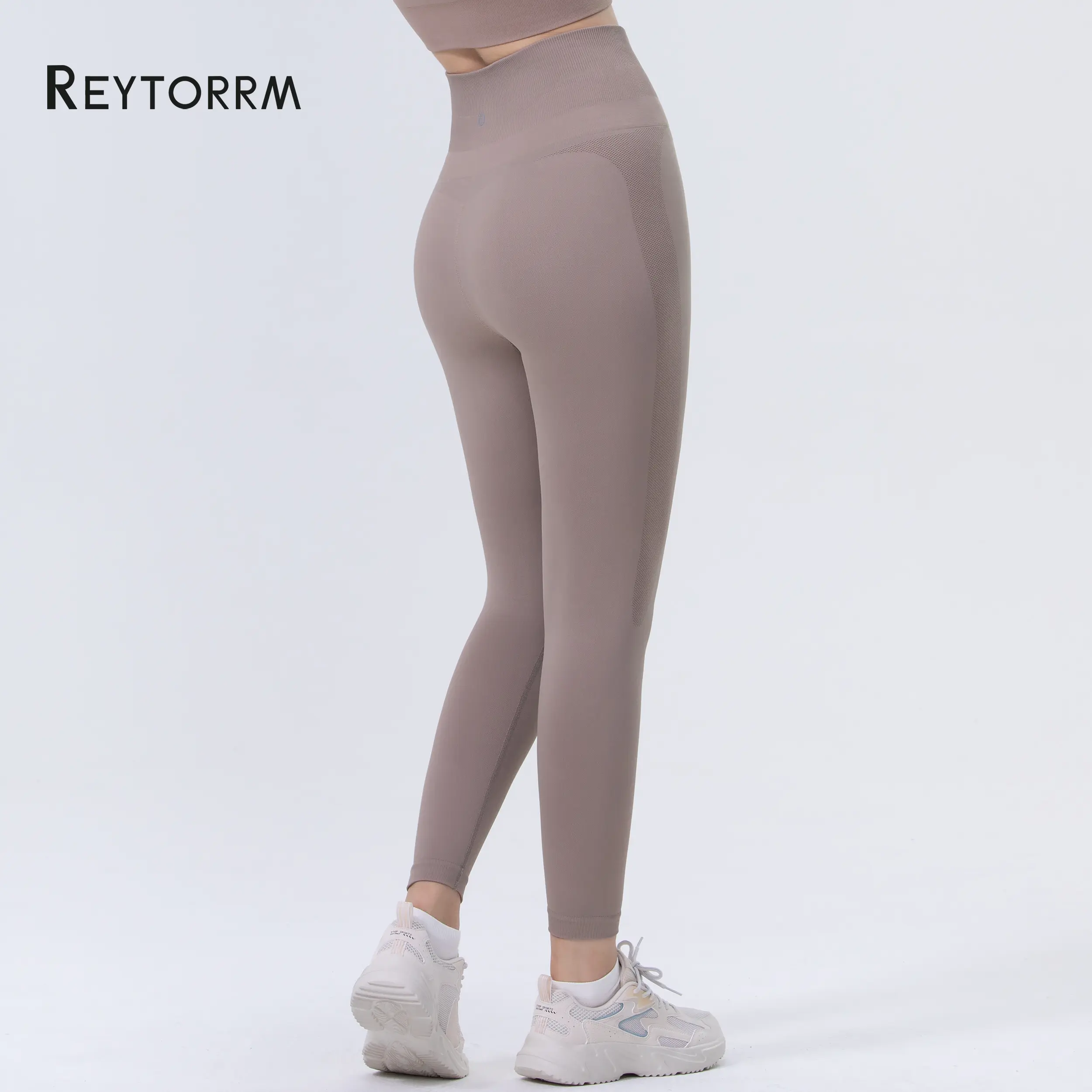 Reytorrm LYCRA Seamless Legging Celana Olahraga Wanita High Waist Running Yoga Gym Sport(CK05)