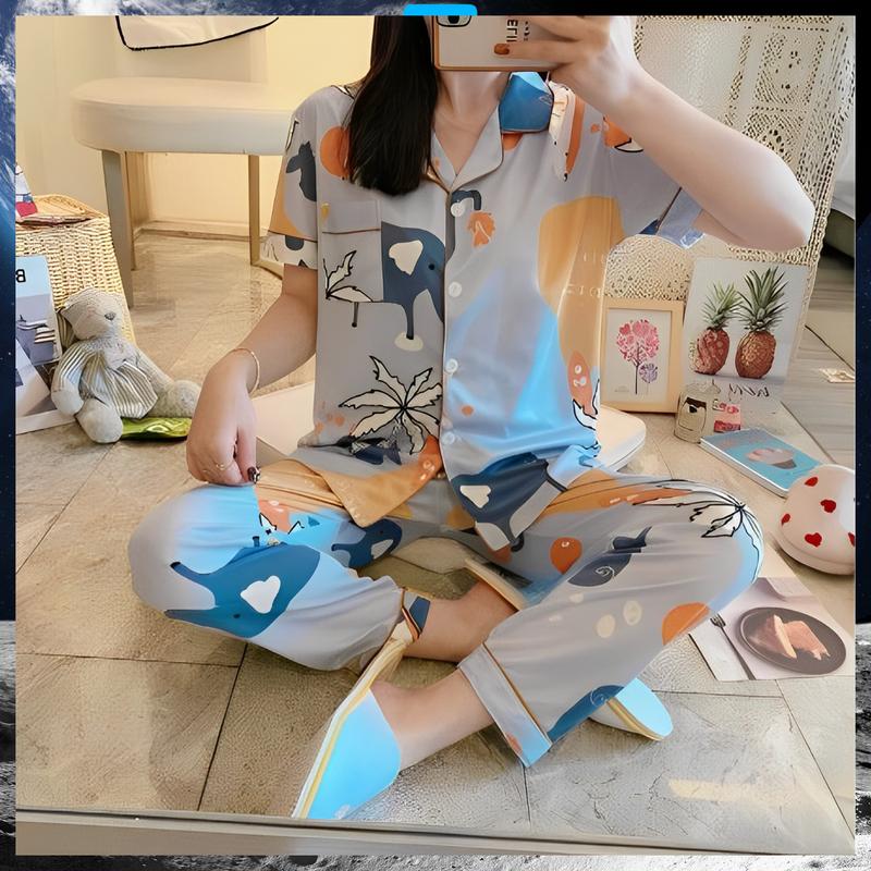 ZzzStyle BAJU TIDUR PIYAMA SET KEMEJA CP LENGAN PENDEK CELANA PANJANG IMPORT PREMIUM BANYAK MOTIF 1326 2