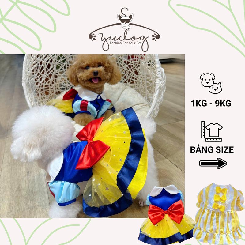 Đầm kiểu cho chó mèo yudog - váy xinh dễ thương dành cho chó mèo