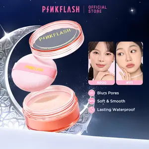 [Official] PINKFLASH # OhMyself  Pengontrol Minyak Matte Loose Powder  Tahan air minyak Tahan sepanjang hari 3Colors  berminyak cover Hitam Wajah F06