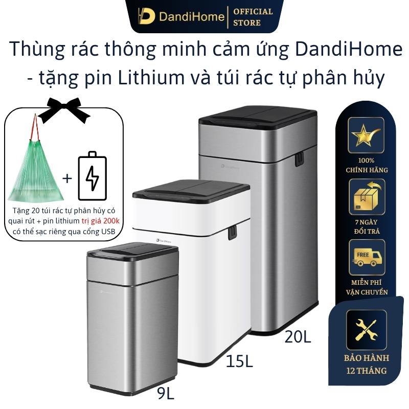 Thùng rác thông minh cảm ứng tự động đóng mở DandiHome tặng pin sạc Lithium
