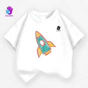 Nalaran - Kaos Anak Kekinian Roket Astronot Bahan Polyester Premium Motif Bintang Pemicu Kreativitas Cocok untuk Aktivitas Sehari-hari Anak