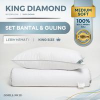 Gambar DDPillow 1 Set Bantal King &Guling Hotel Bulu Angsa Asli King Diamond dari ddpillow Kota Administrasi Jakarta Barat 1 Tokopedia